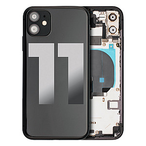Back Housing with Small Parts - Black for iPhone 11 [OEM Refurbished]